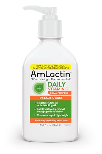 AmLactin Daily Vitamin C Lotion - 7.9 oz Body Lotion with 7% Lactic Acid - Skin-Brightening Exfoliator and Moisturizer for Dry Skin | Amazon (US)