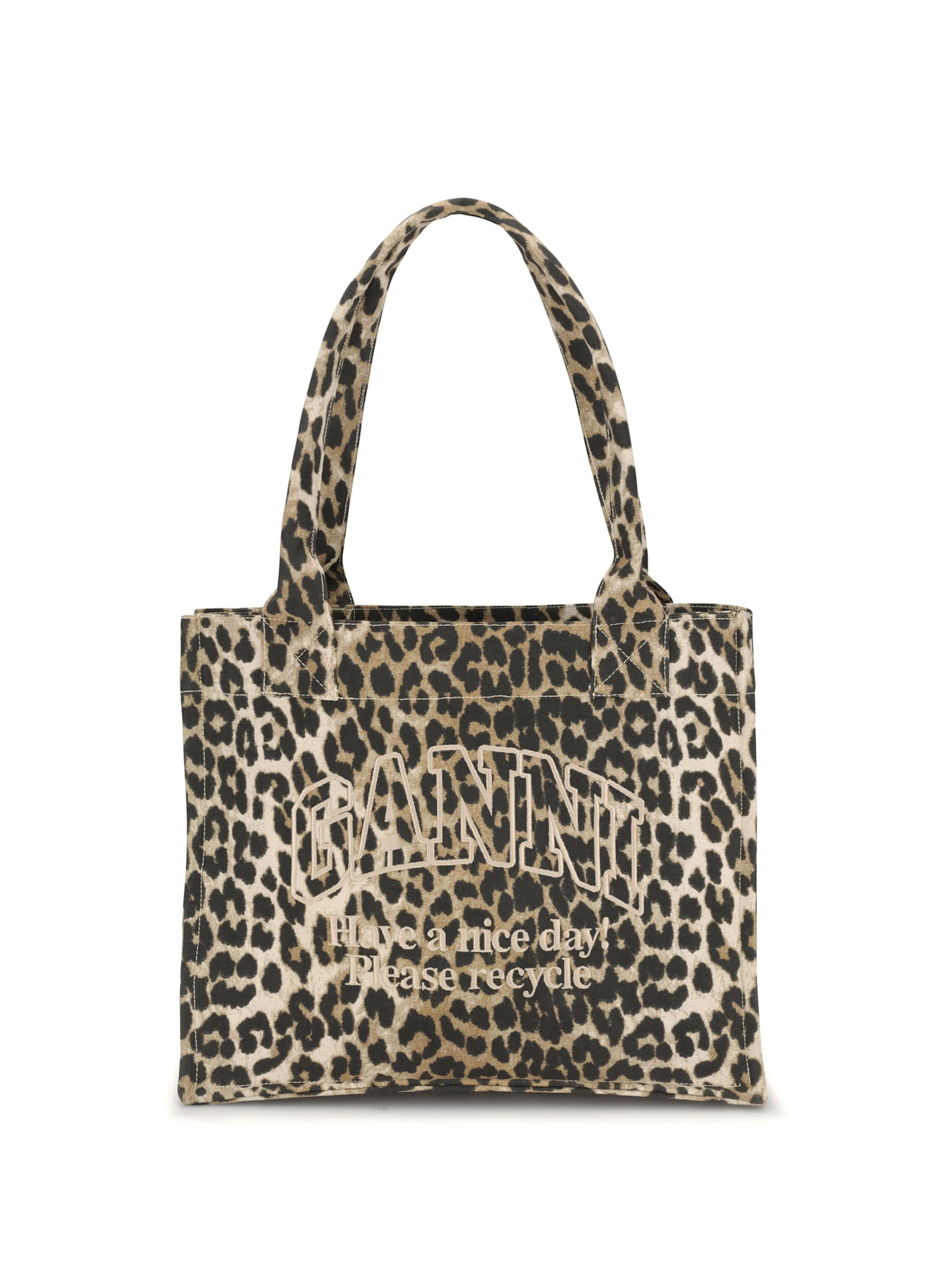 Ganni Leopard Print Tote Bag | Italist.com US