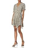 Sugarlips Women's Fierce Feeling Leopard Print Tie Sleeve Wrap Dress, Grey-Multi, Small | Amazon (US)