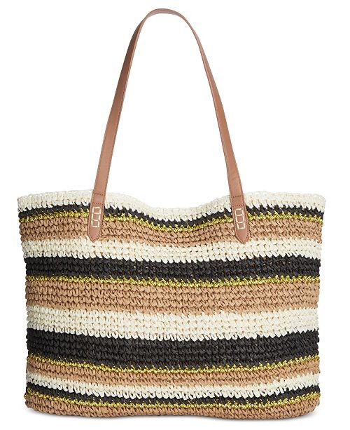 INC International Concepts I.N.C. Tropical Straw Tote, Created for Macy's & Reviews - Handbags & ... | Macys (US)