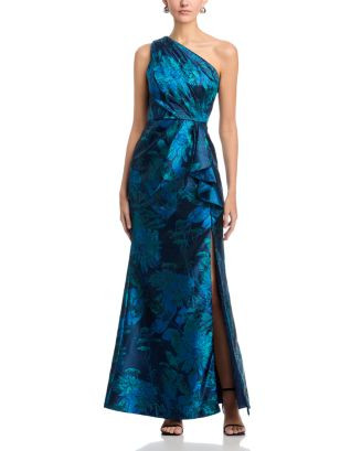 One Shoulder Jacquard Gown | Bloomingdale's (US)