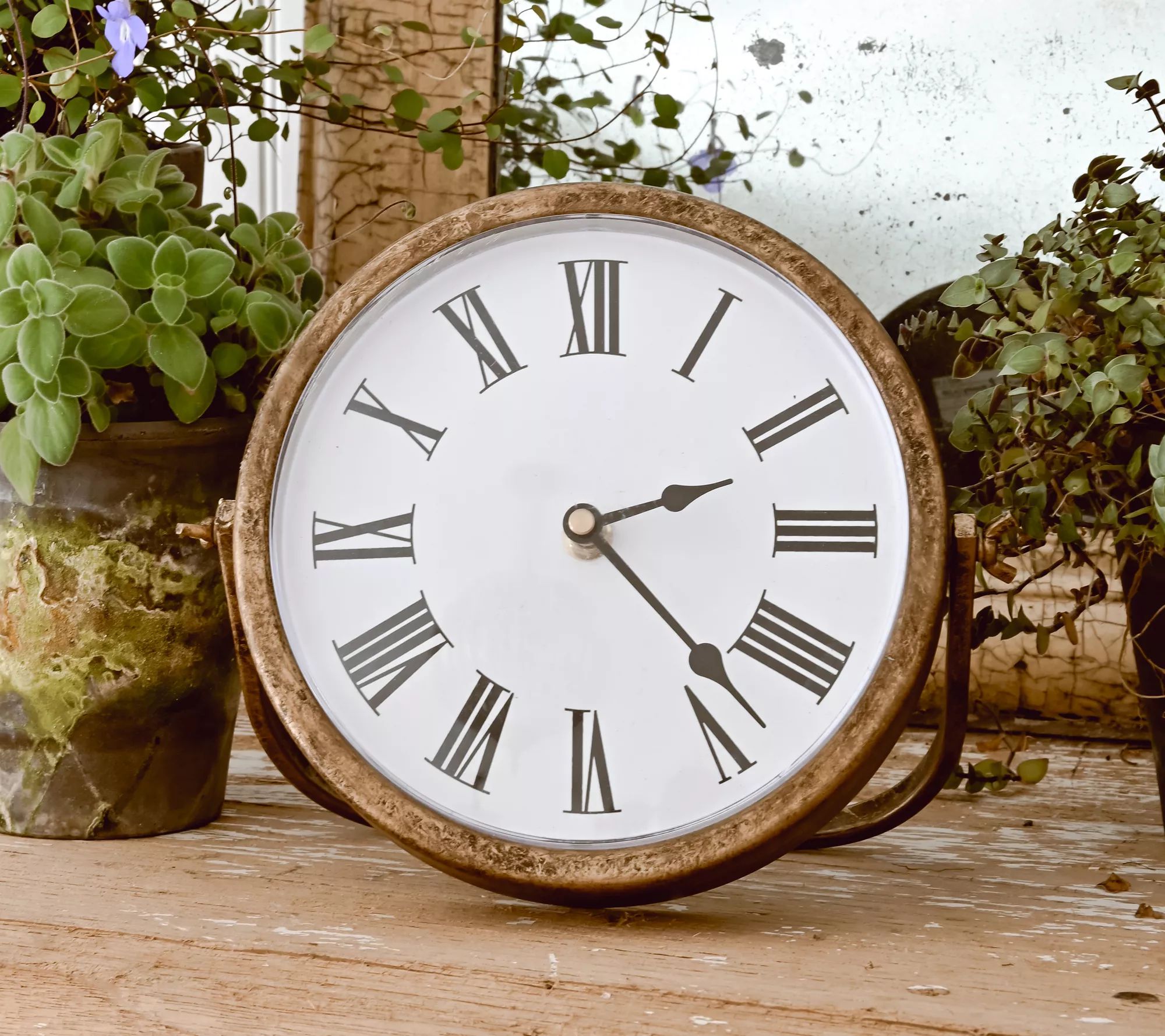 Small Brass Table Clock by Liz Marie Table Clock | QVC