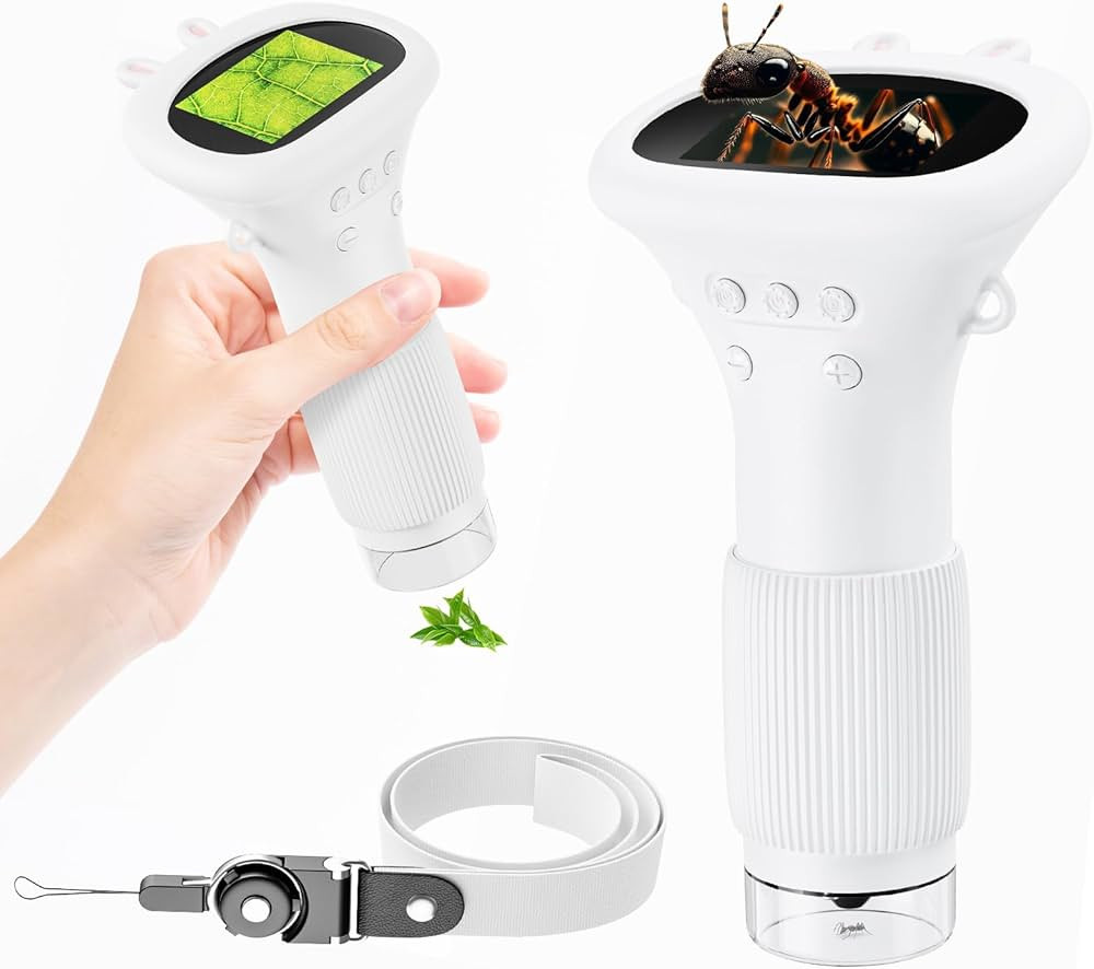 Portable Digital Microscope for Kids, Pocket Handheld Microscope Camera with 2'' Inch Screen, Edu... | Amazon (US)