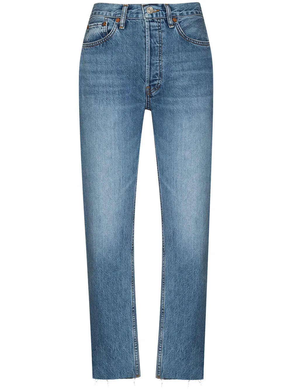 RE/DONE Stove Pipe Cropped Jeans - Farfetch | Farfetch Global