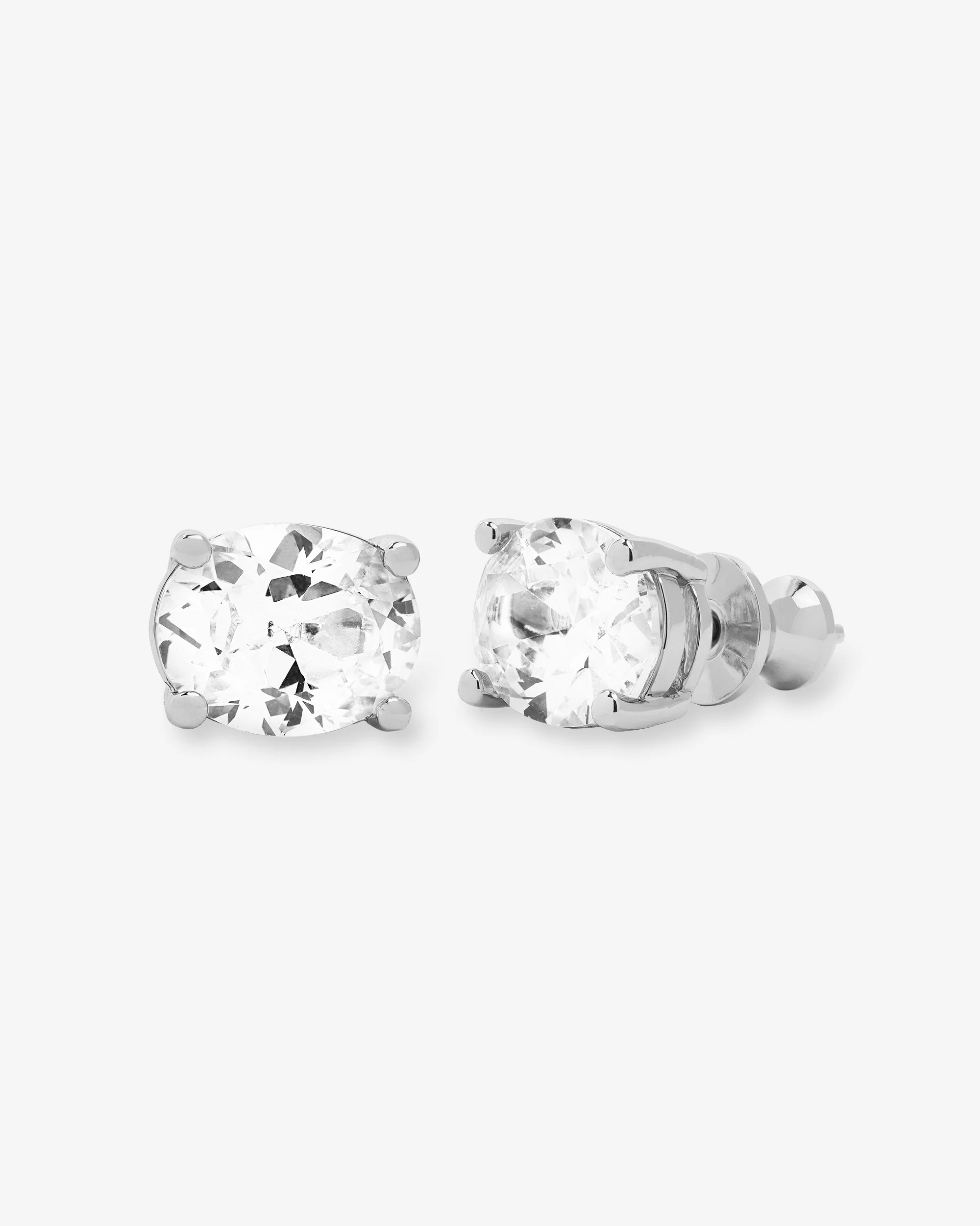 Hello Gorgeous 10mm Studs - Silver|White Diamondettes | Melinda Maria Jewelry