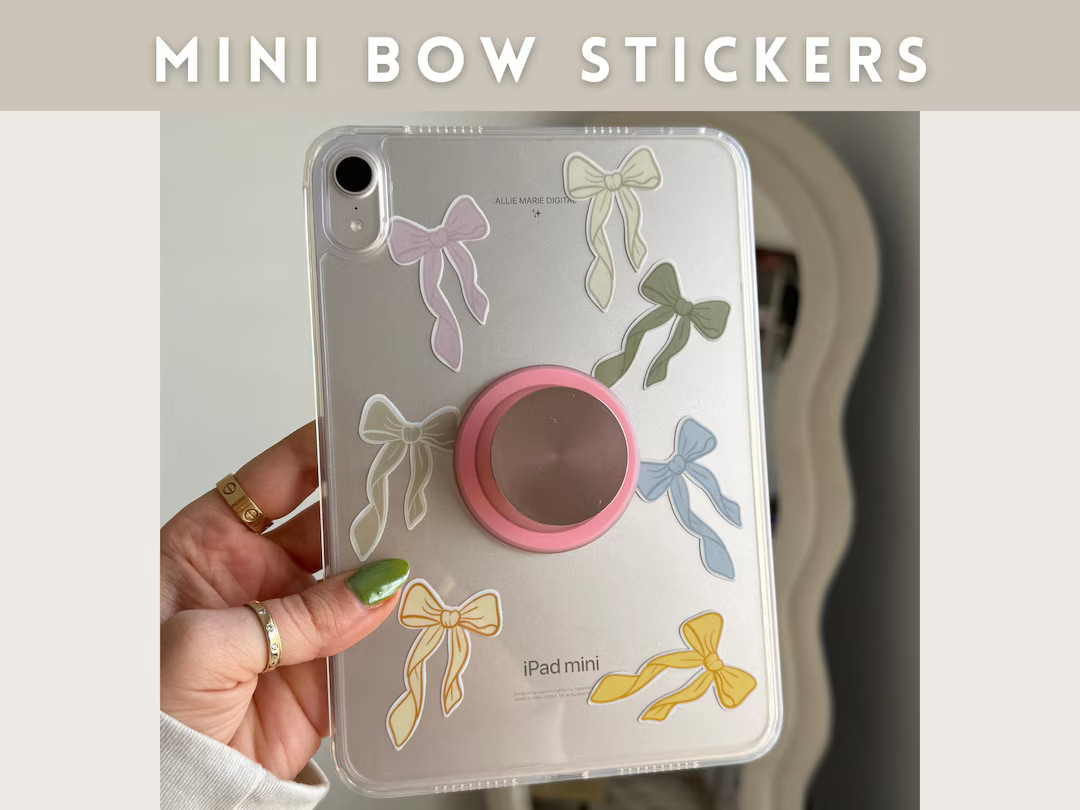 Mini Bows Sticker Bundle, Ipad, Kindle Sticker, Water Bottle Sticker, Laptop Sticker, Girly Stick... | Etsy (US)