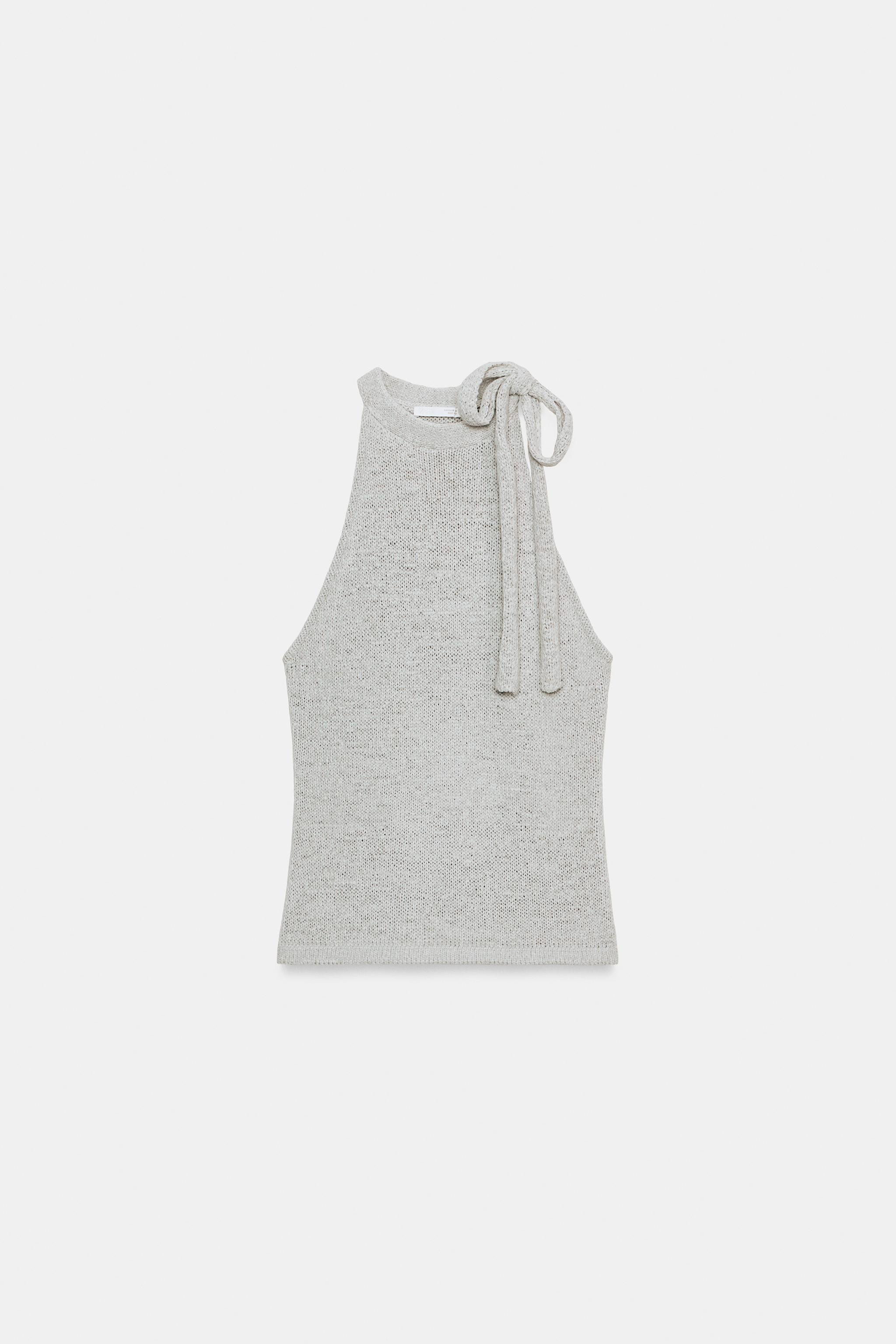 Halter top with side tie. | Zara US