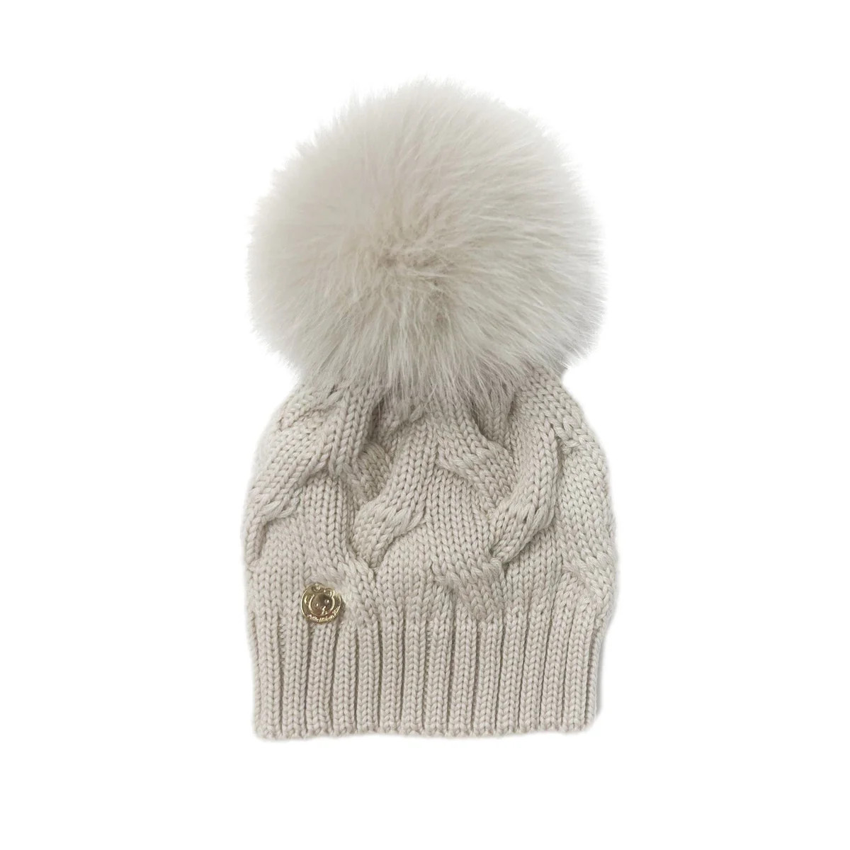 Sandstone Merino Wool Kids Beanie Hat | petite maison kids