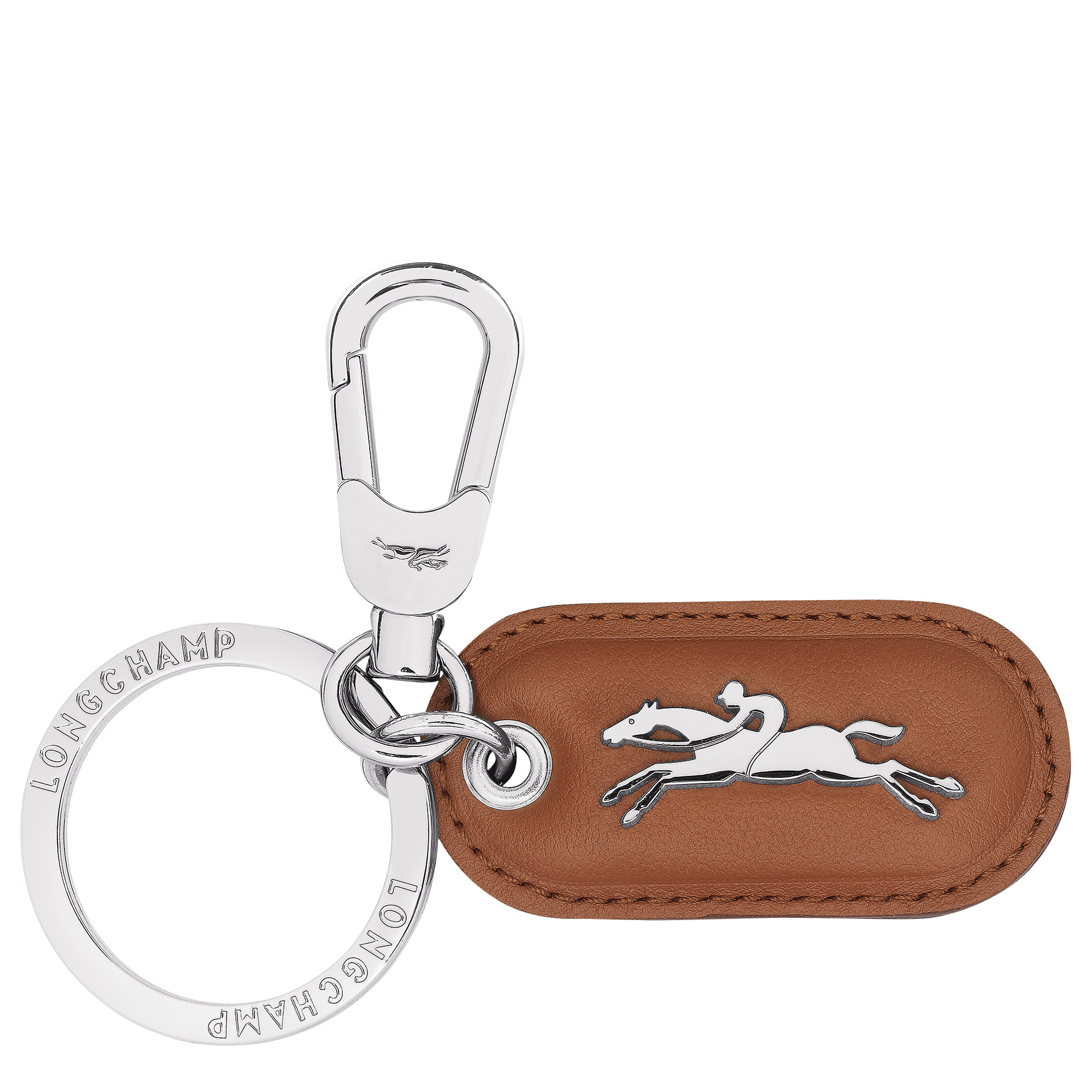 Le Pliage Xtra Key ring Cognac - Leather | Longchamp US | Longchamp