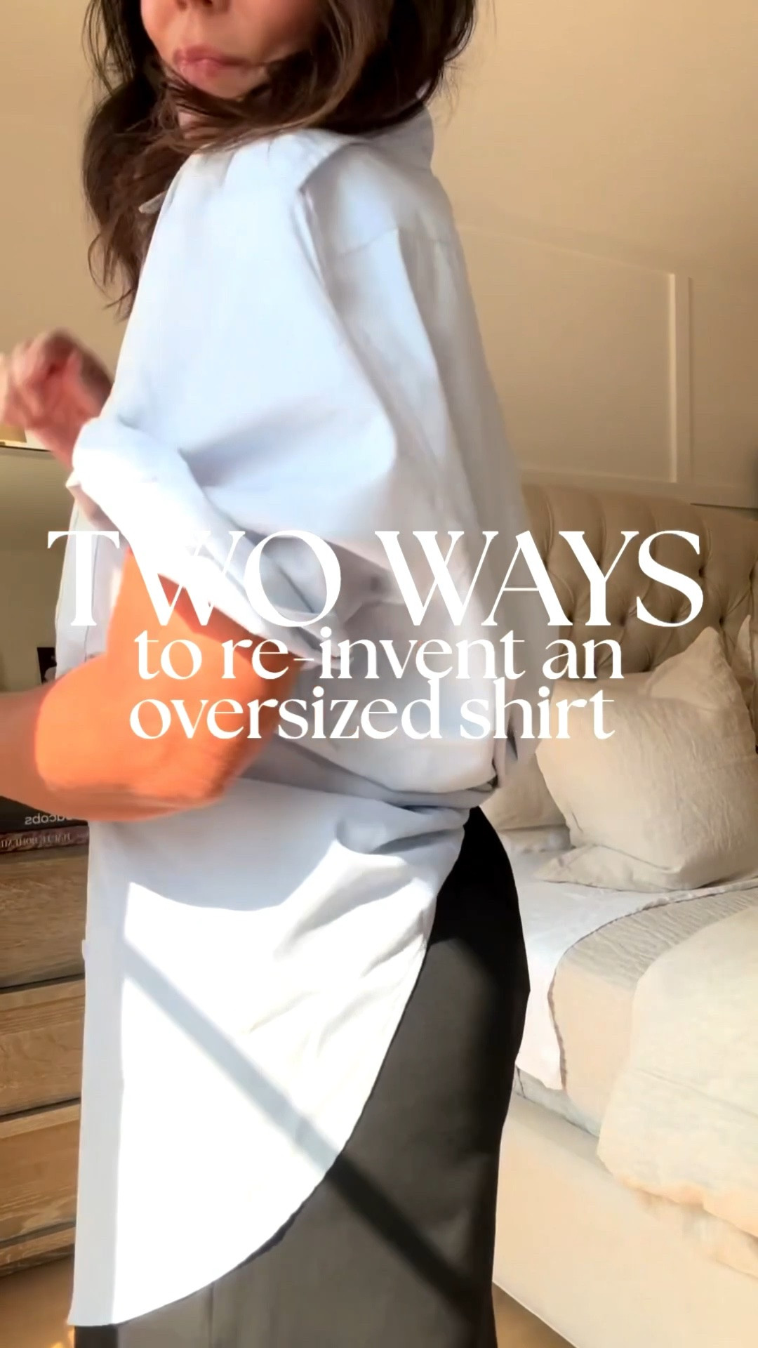 Oversized men’s shirt getting an easy re-vamp. Wearing with these @aritzia Bermuda shorts which I love! 
Wearing medium in shorts

#LTKOver40 #LTKWorkwear #LTKmomlife