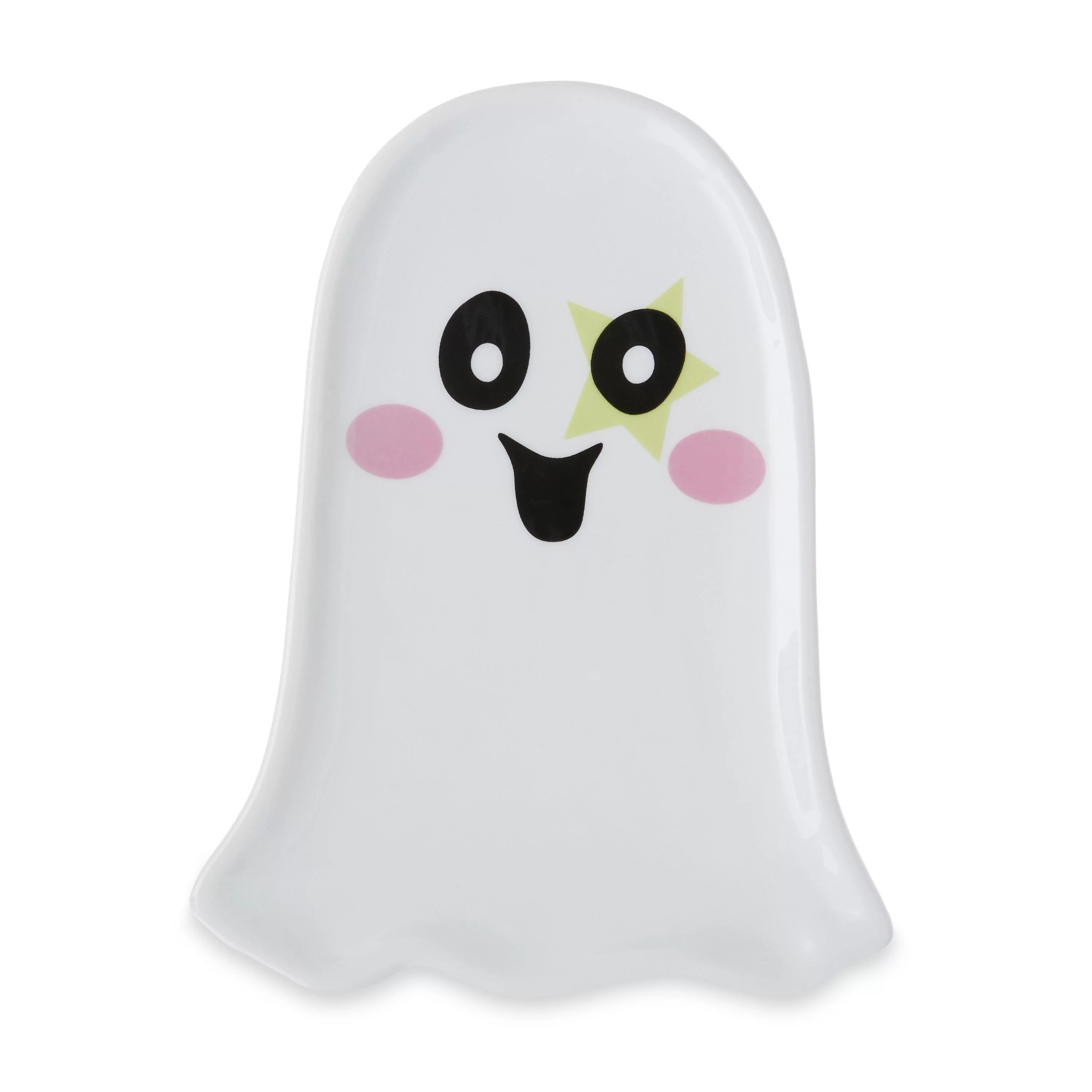 Halloween Dolomite Ghost Trinket Plate Tabletop Decoration, White, 5.3 in x 0.5 in x 7 in, by Way... | Walmart (US)