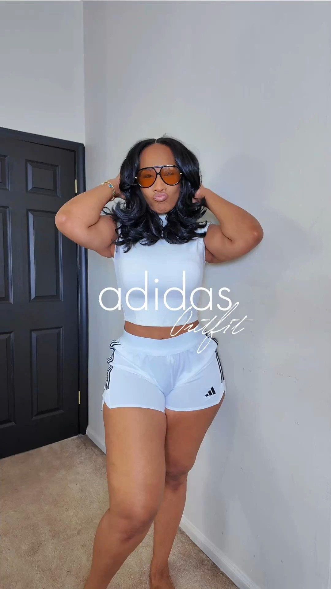 adidas white 🤍

I'm 5’7 180lbs 
Top: Small Bottoms: Medium

#LTKootd #LTKfitnessgoals