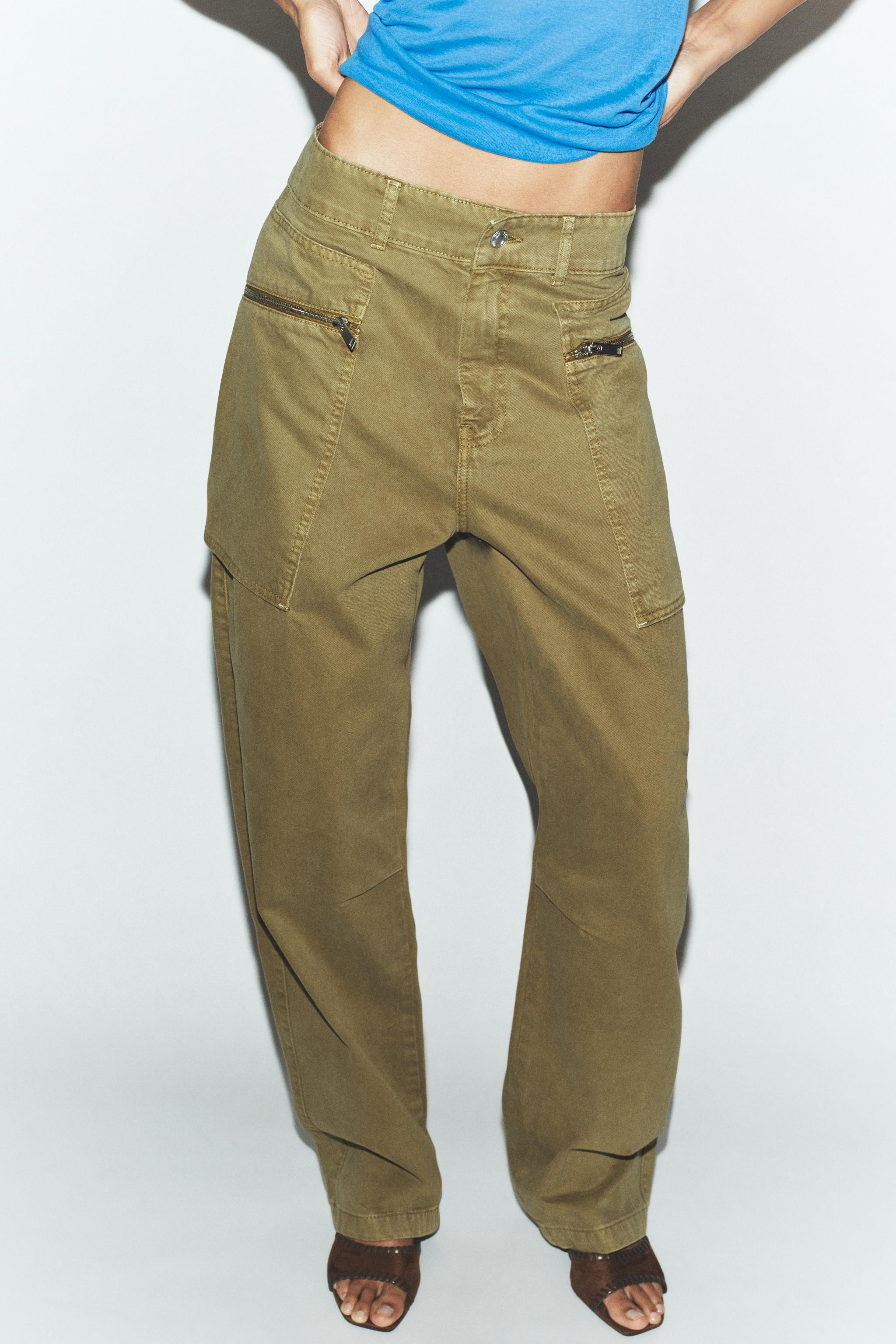 Z1975 MID-RISE CARGO JEANS WITH ZIPPERS | Zara US
