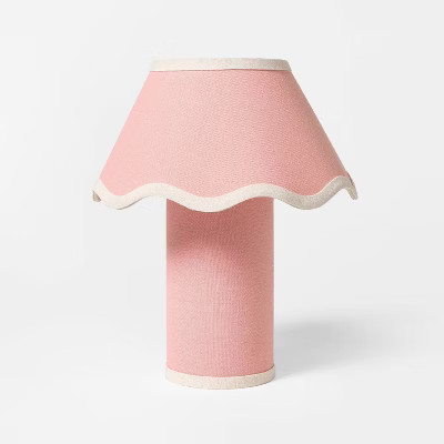 Table Lamp with Fabric Base and Shade Pink - Threshold™ designed with Studio McGee | Target