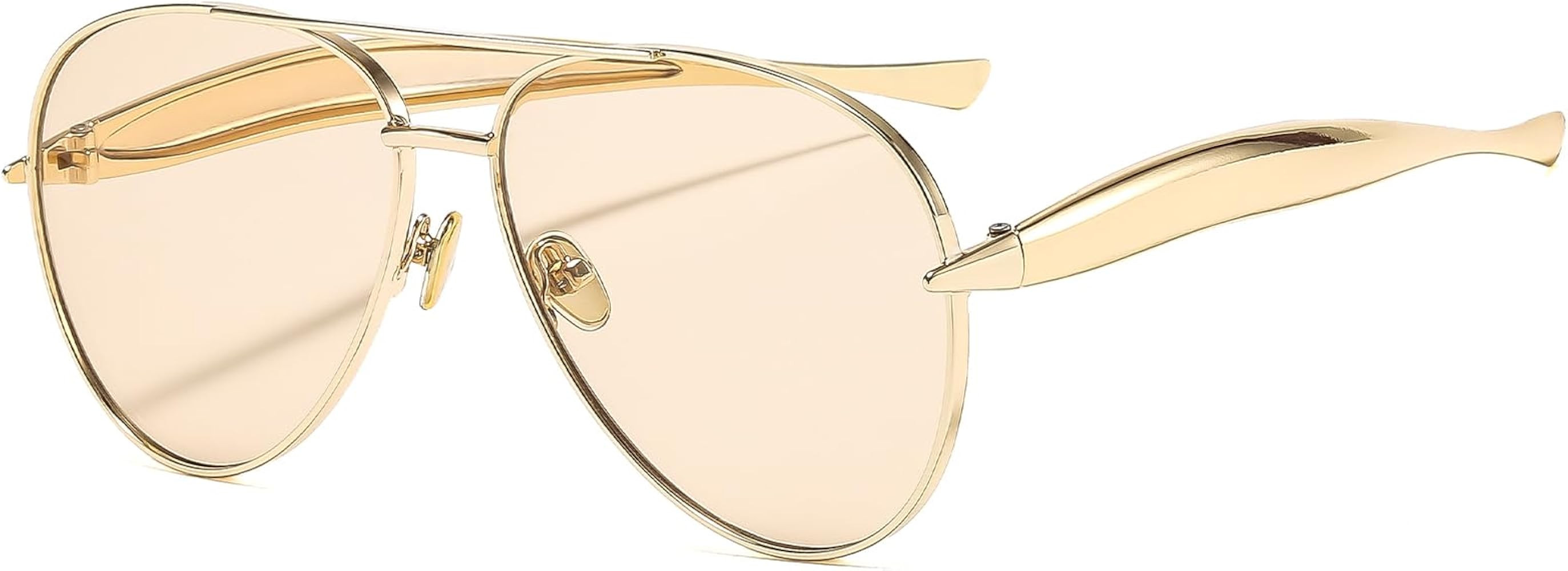 YAMEIZE Retro 70s Pilot Sunglasses Women Men Square 70s Sunglasses Retro Pilot Double Bridge Vint... | Amazon (US)