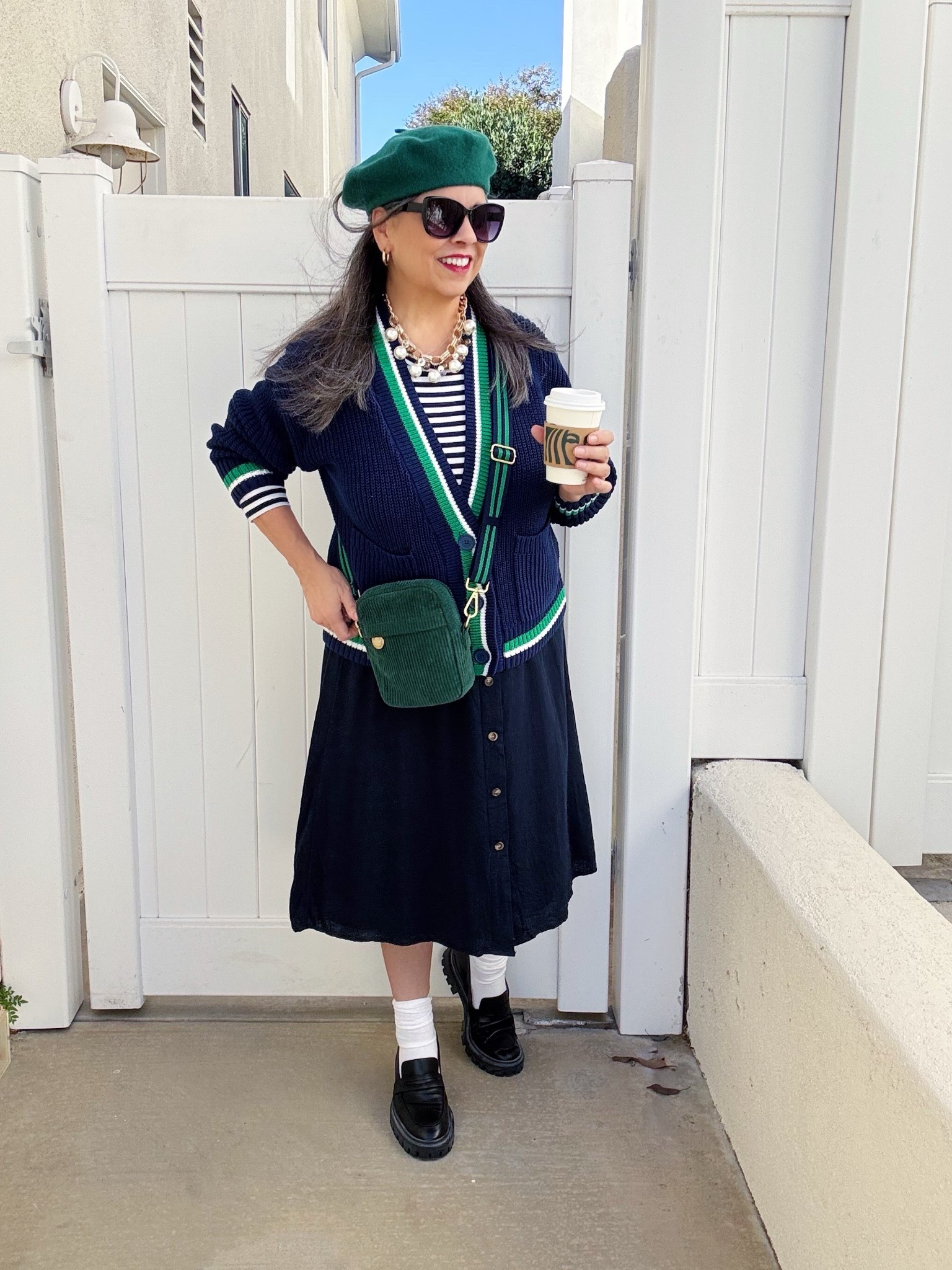 Take a summer skirt, add fall colors, light layers and Fall textures! Leaning into this seasons’ preppy trend. Love these chunky loafers! #LTKstyletip #fallstyle #preppy 

#LTKFindsUnder50 #LTKShoeCrush #LTKSaleAlert