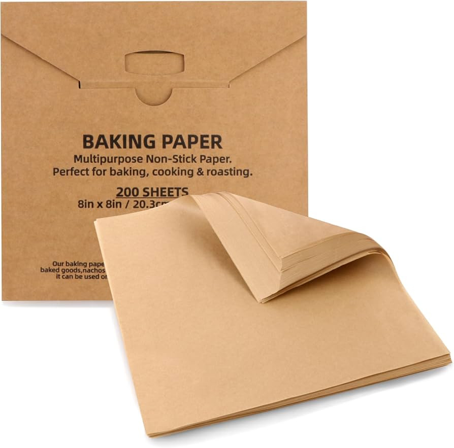 200 Pcs Parchment Paper Baking Sheets, 8"x8" Precut Non-Stick Baking Parchment Paper Sheets Bun S... | Amazon (US)