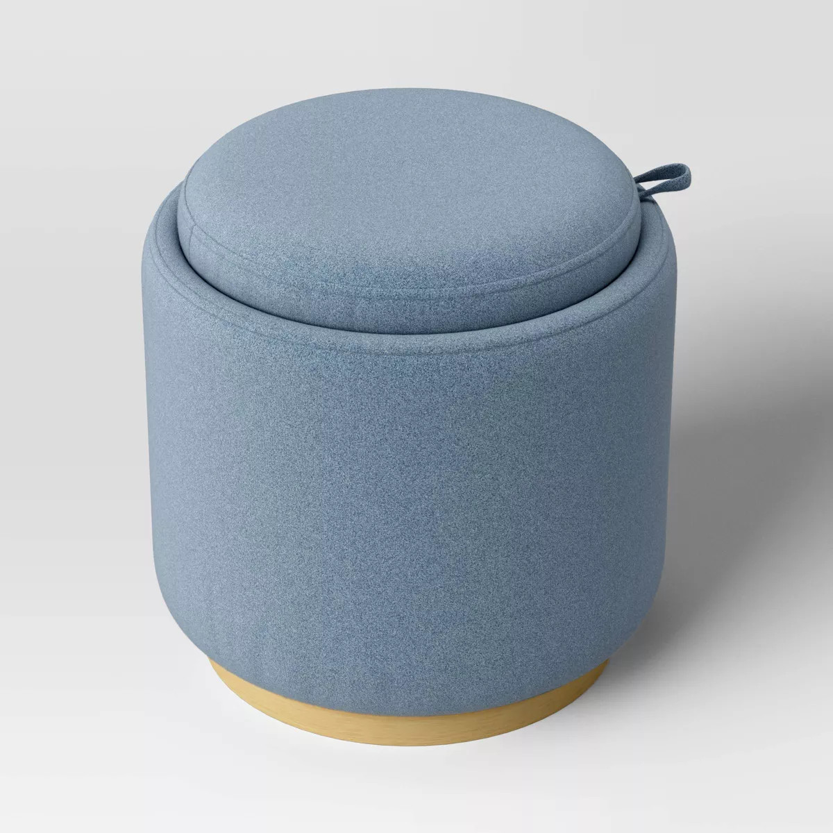 Round Upholstered Storage Ottoman Blue - Room Essentials™ | Target