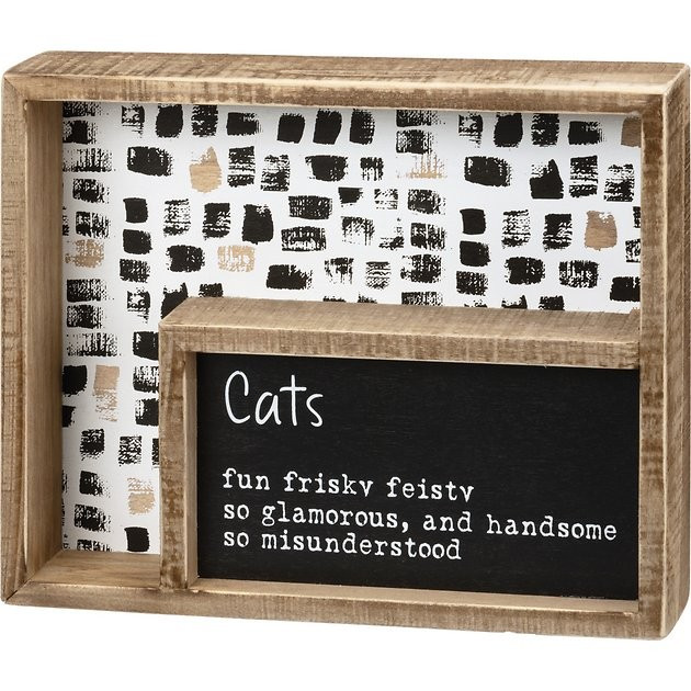 Primitives by Kathy Cats Inset Box Sign | Chewy.com