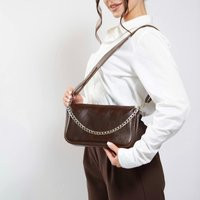 Leather Brown Women Shoulder Bag, Minimalist Style Handmade Cute Everyday Purse, Gift For Women, Genuine Natural Softness | Etsy (US)