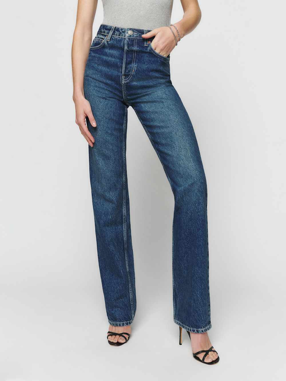 Cynthia High Rise Straight Jeans | Reformation (Global)