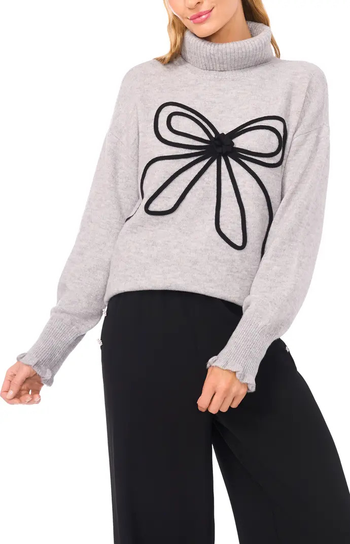 Bow Detail Turtleneck Sweater | Nordstrom