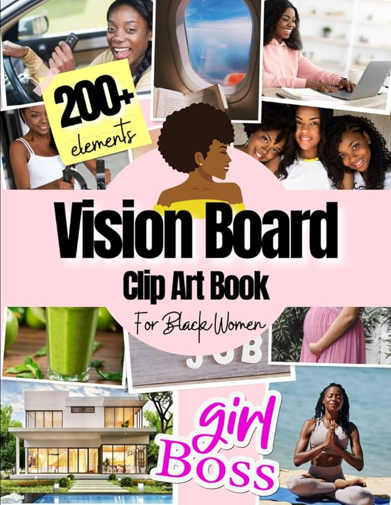 Vision Board Clip Art Book For Black Women: 200+ Pictures, Quotes and Words Vision Board Supplies... | Amazon (US)
