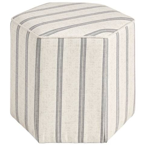 Martha Stewart Natural Ellen Accent Ottoman - #1924E | Lamps Plus | Lamps Plus