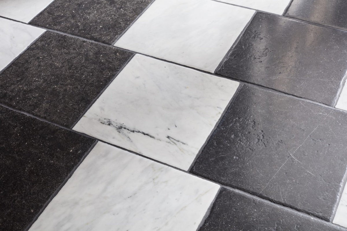 9x9 French Antiqued Black Marble | Alexander James Studio