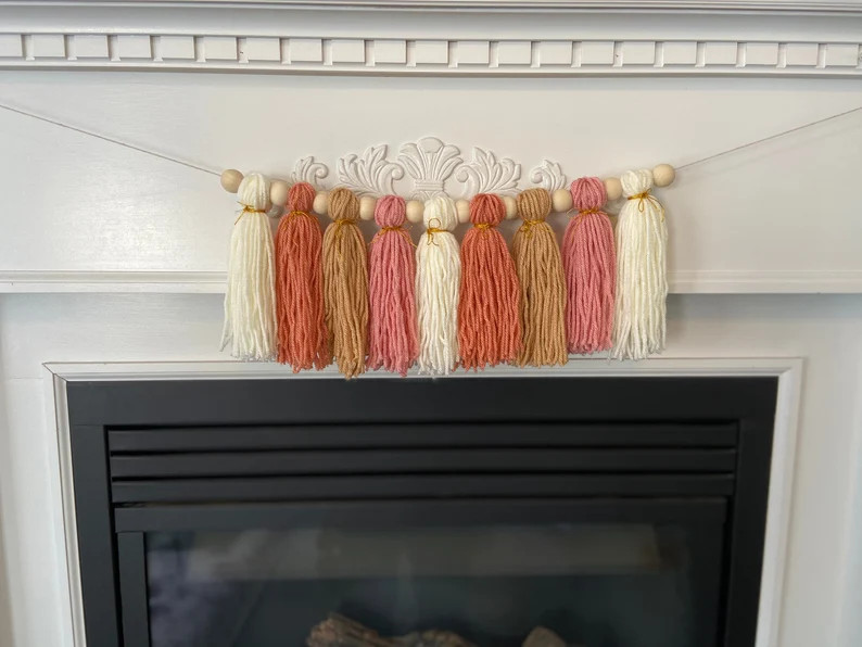 Boho Rainbow High Chair Tassel Birthday Garland Over the Crib | Etsy | Etsy (US)