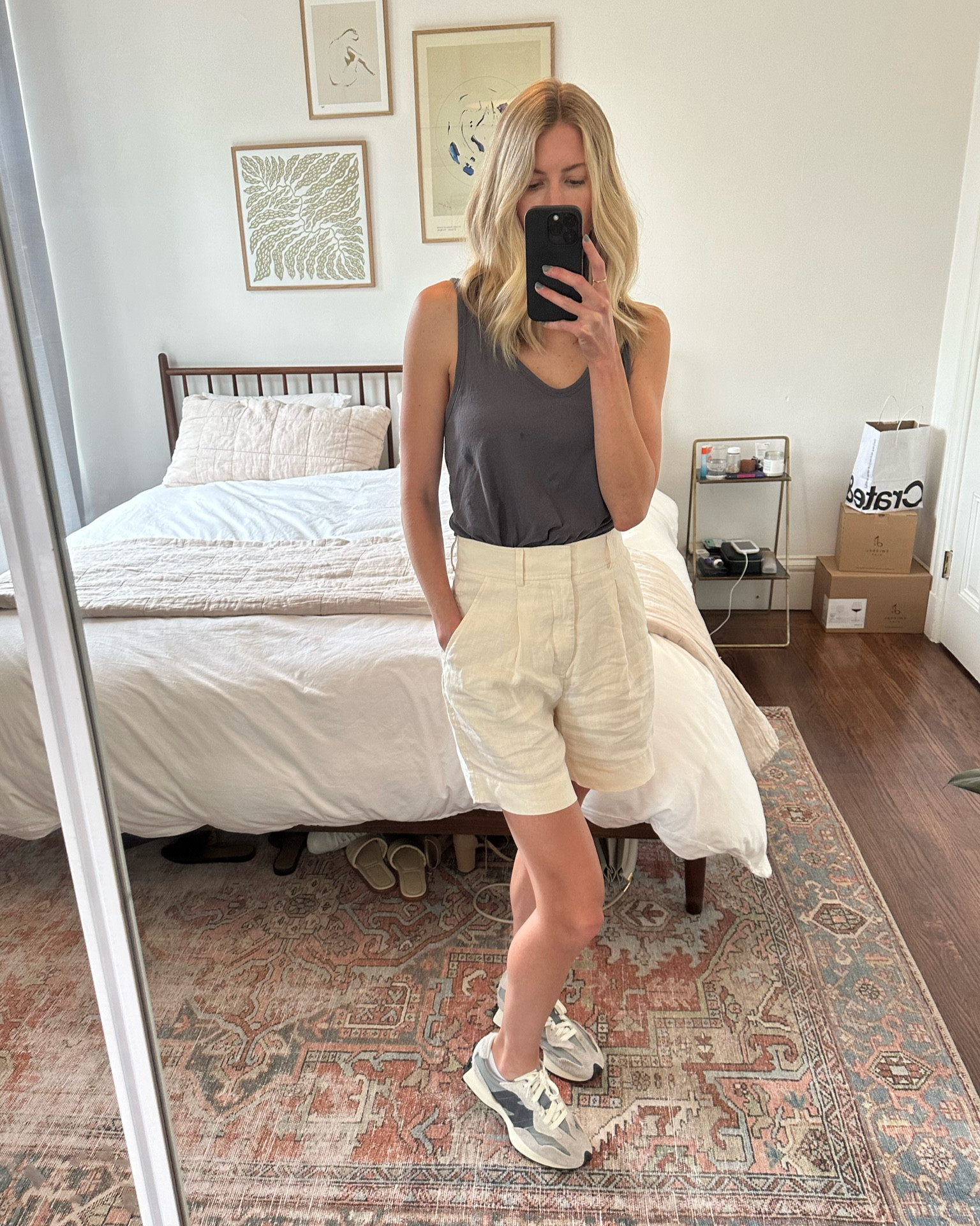 fourth of july comfy neutrals. new favorite sneakers 💯