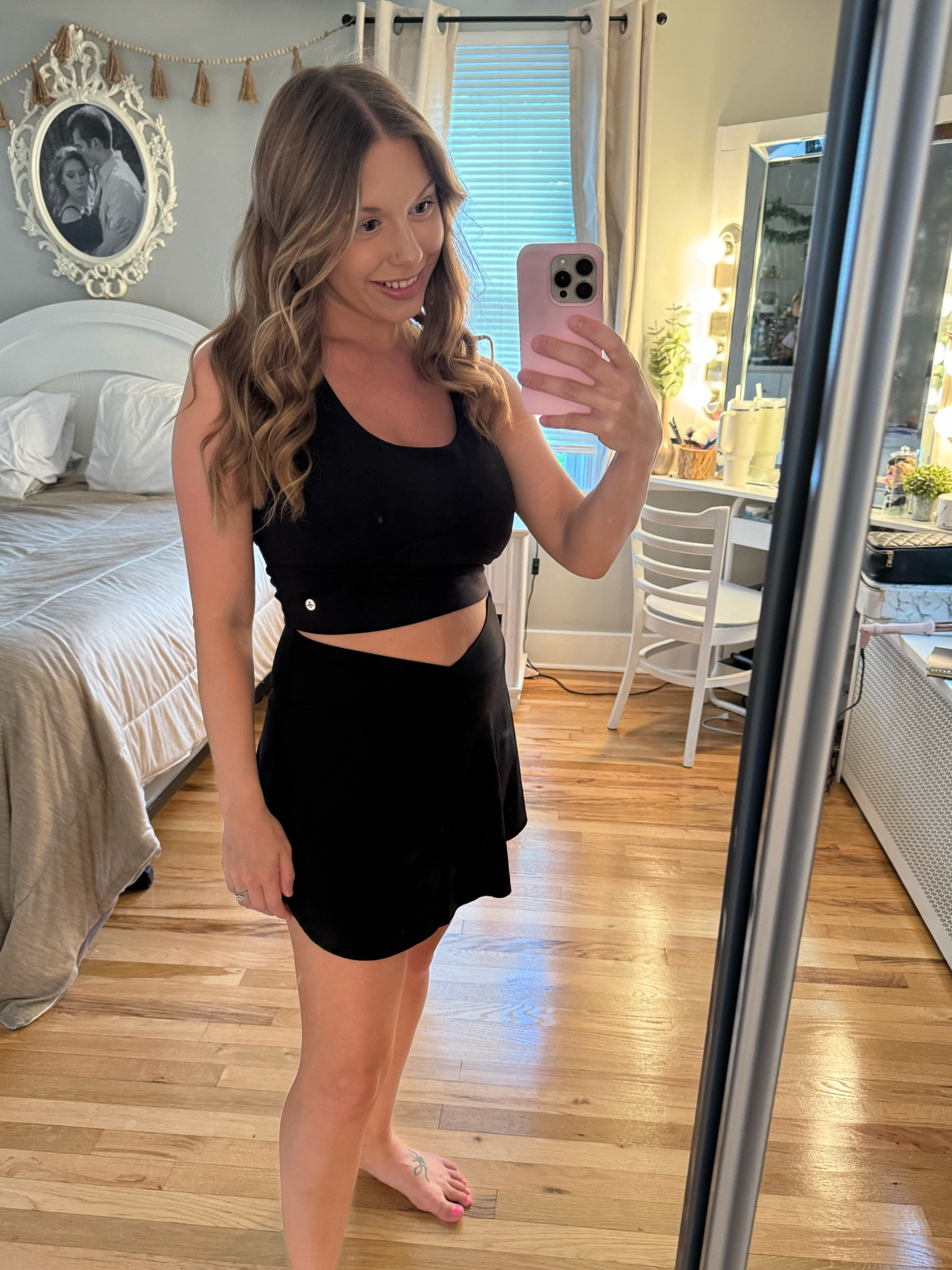 Loving matching sets lately. 
These pieces share so comfy and stretchy. 
Top-medium 
Bottoms- medium (long skirt version )
#halara 
#athleticwear 
#halarastyle 

#LTKFindsUnder50 #LTKStyleTip