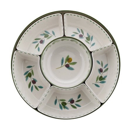 Better Homes and Gardens Bamboo Melamine Olive Chip and Dip Serve Tray for Stylish Entertaining | Walmart (US)