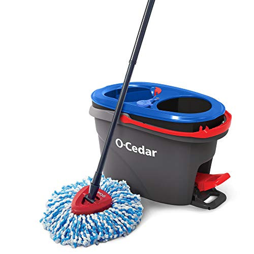 O-Cedar EasyWring RinseClean Microfiber Spin Mop & Bucket Floor Cleaning System, Grey | Amazon (US)