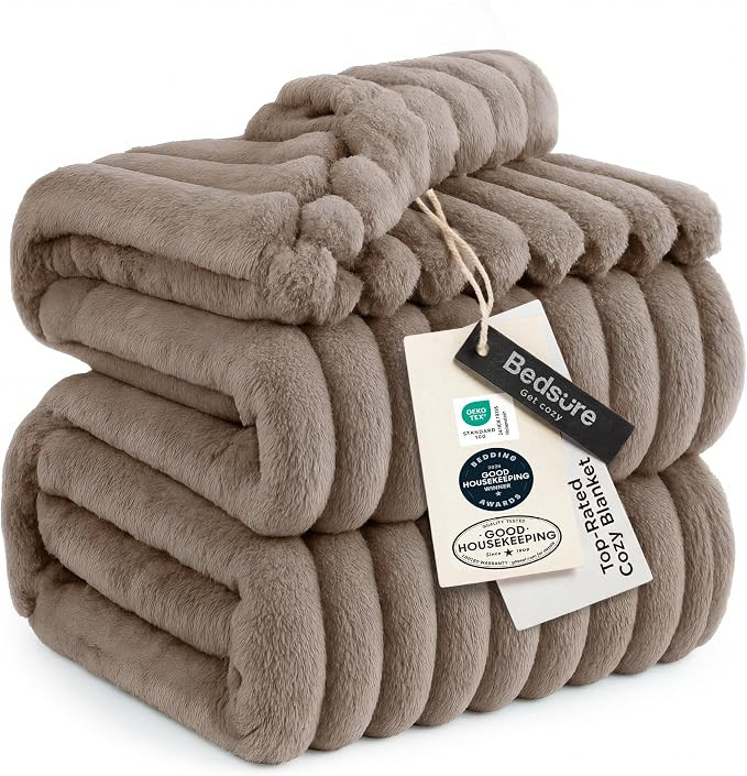 Bedsure GentleSoft Light Brown Fleece Blanket for Couch - Cozy Soft Blankets for Women, Cute Smal... | Amazon (US)