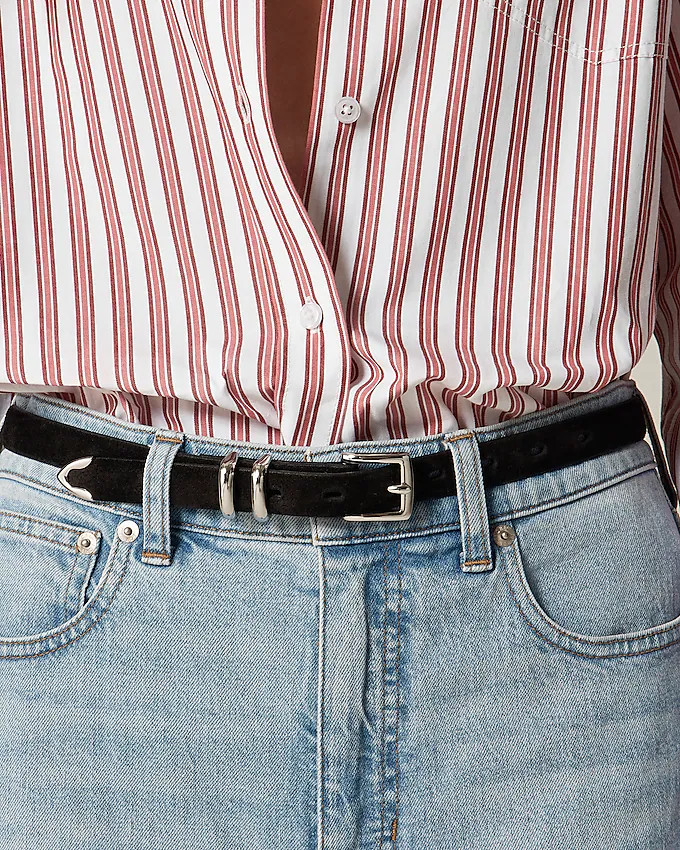 Thin suede belt | J. Crew US
