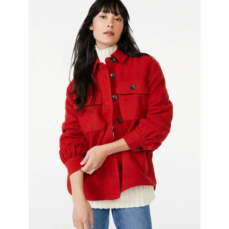 Free Assembly Women's Shirt Jacket | Walmart (US)