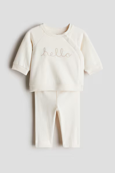 H & M - 2-teiliges Baumwollset - Weiß - Kinder | H&M (DE, AT, CH, NL, FI)