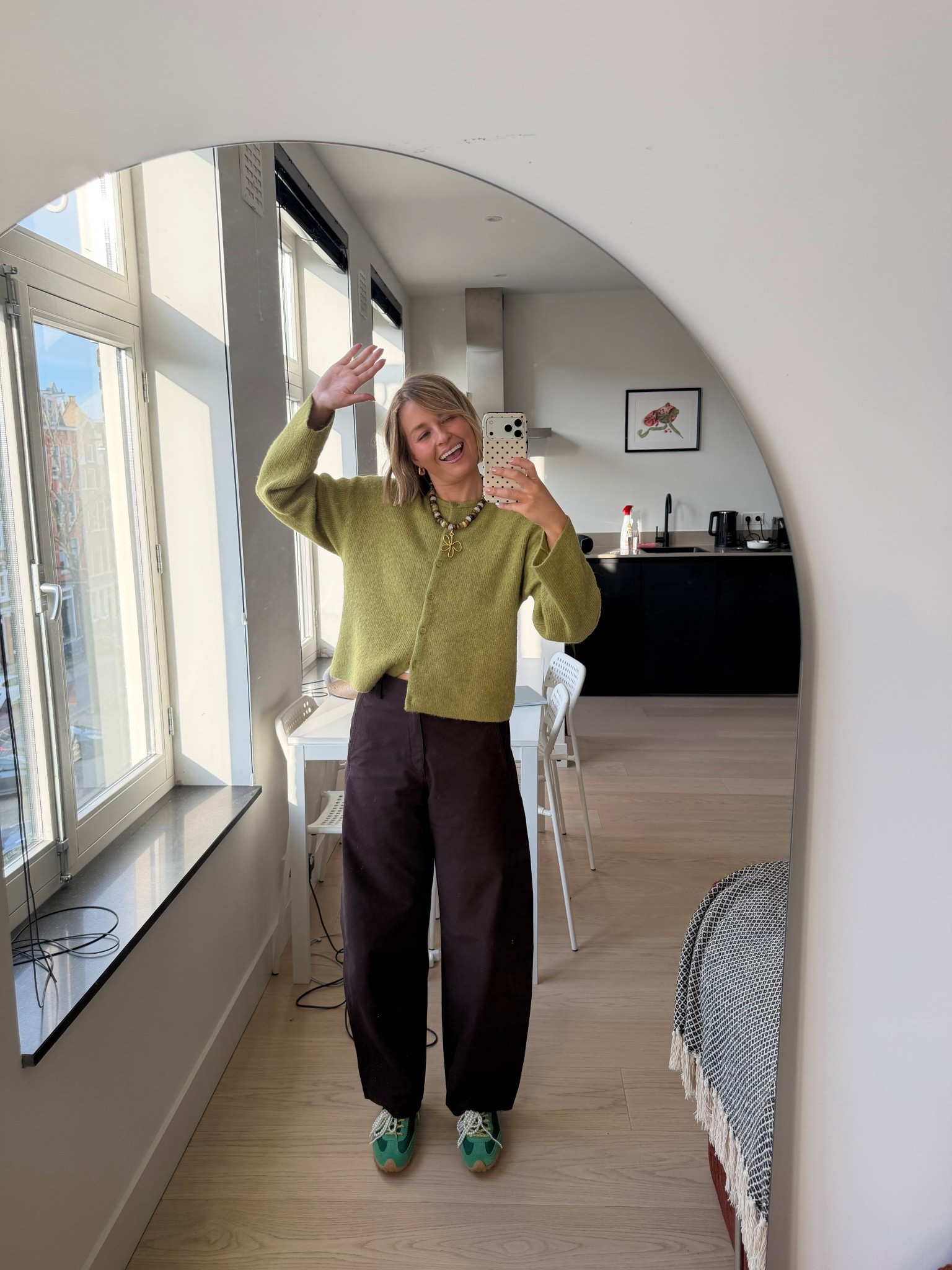 Spring outfit inspo!

Uniqlo barrel leg size M
green cardigan size M
Necklace: Babs the label 
Shoes: Hoff

#LTKstyletip #LTKuk #LTKspring