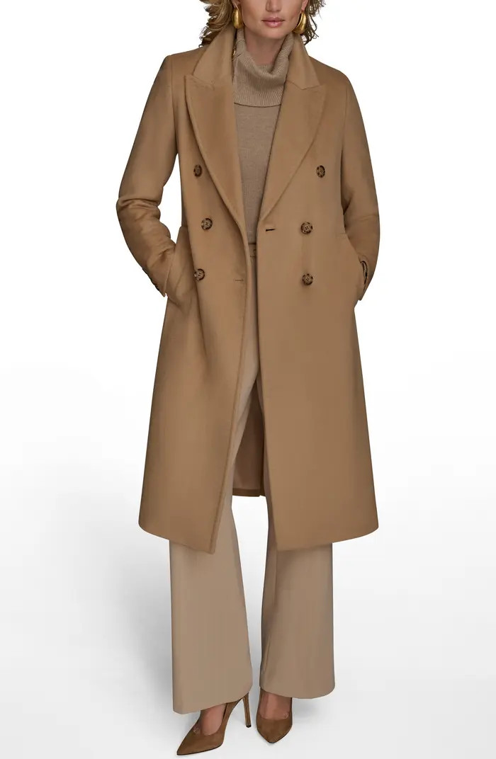 Tailored Double Breasted Wool Blend Coat | Nordstrom