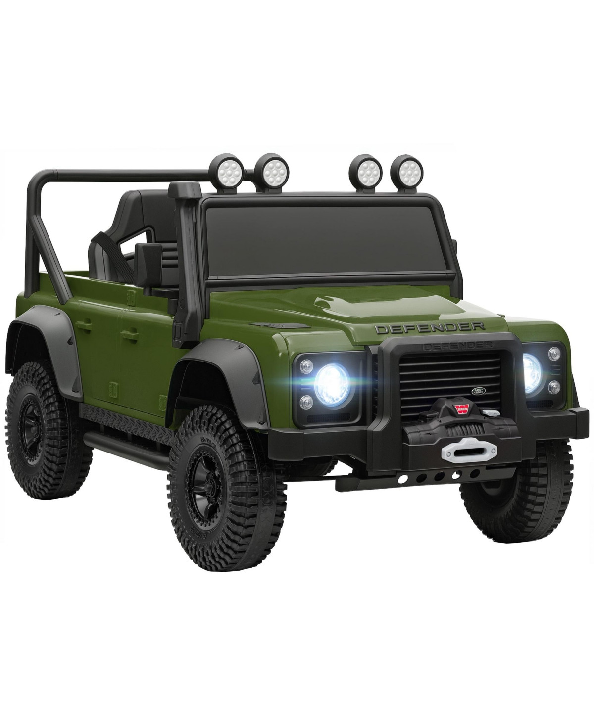 Qaba Kids Electric Car, Land Rover Licensed Off-Road Ride On Car, - Dark green | Macy's
