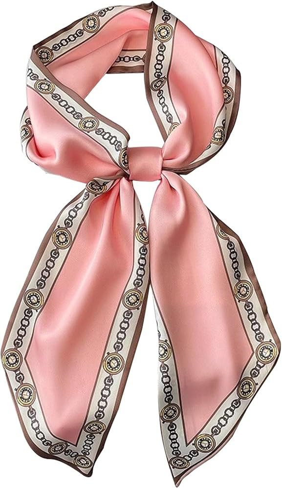 kcctoo 59" Mulberry Silk Like Head Scarf Women's Fashion Square Neck Satin Scarfs for Bag Hair Sc... | Amazon (US)