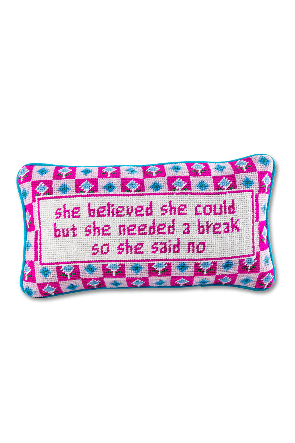 She Needed a Break Needlepoint Pillow | BuddyLove