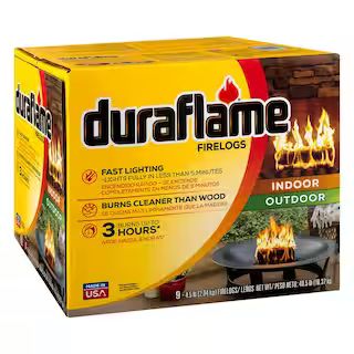 Duraflame 4.5 lb. Indoor/Outdoor Firelogs (9-Pack), 3 Hour Burn | The Home Depot