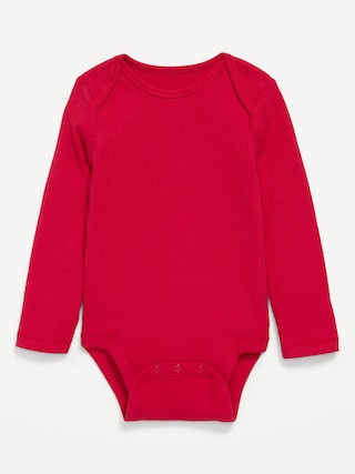 Long-Sleeve Ribbed Unisex Bodysuit for Baby | Old Navy (US)