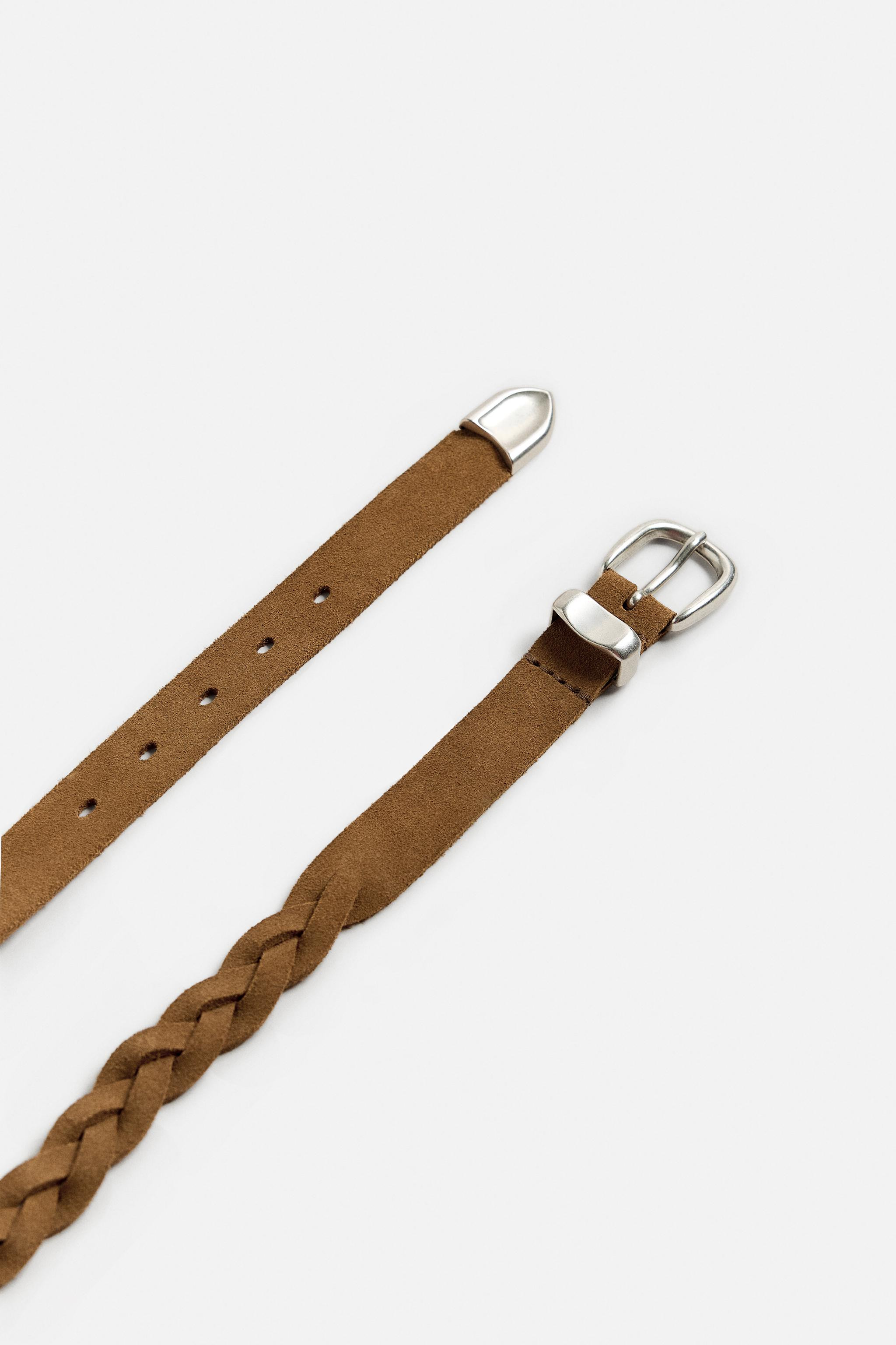 LIMITED EDITION WOVEN SPLIT SUEDE BELT | Zara UK
