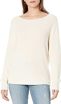 Amazon Brand - Goodthreads Women's Mineral Wash Ribbed Boatneck Pullover Sweater | Amazon (US)