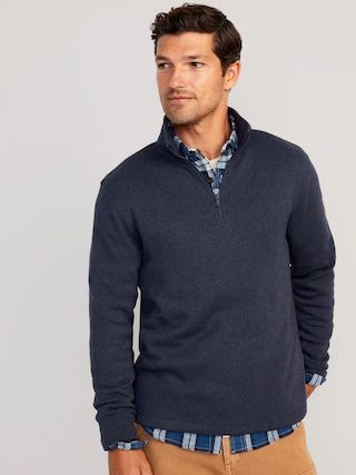 Sweater-Knit 1/4-Zip Pullover for Men | Old Navy (US)