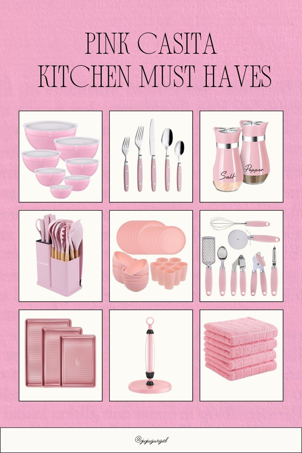 Must-have items for The Pink Casita kitchen.