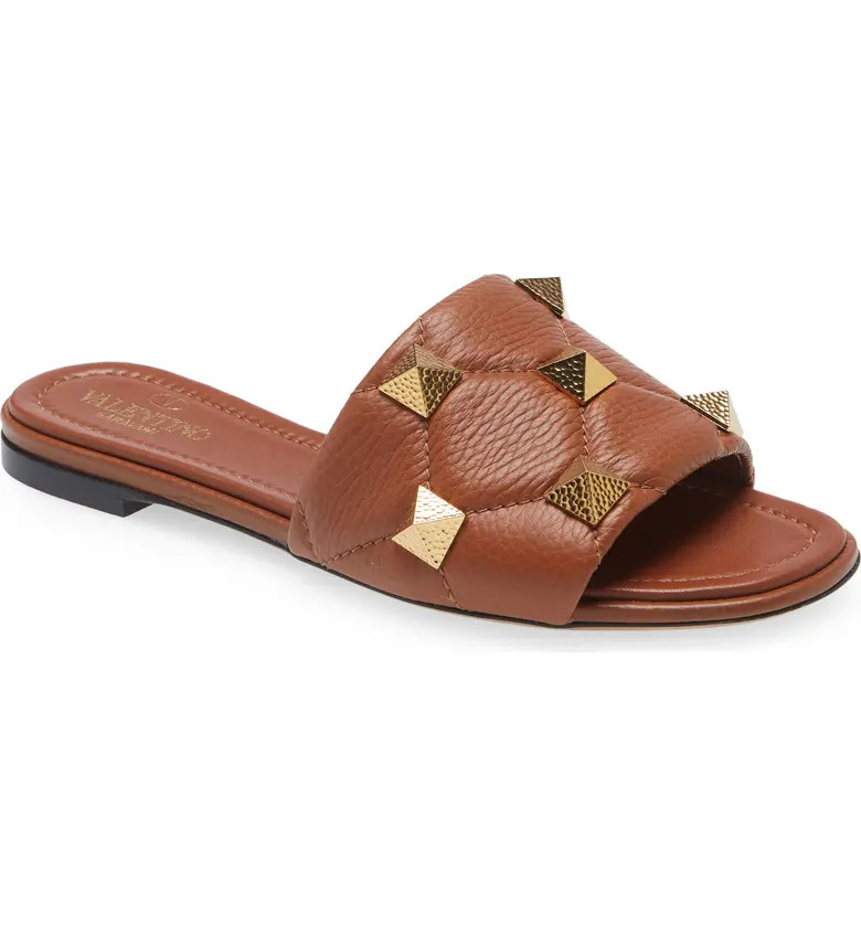 Roman Stud Matelassé Slide Sandal | Nordstrom